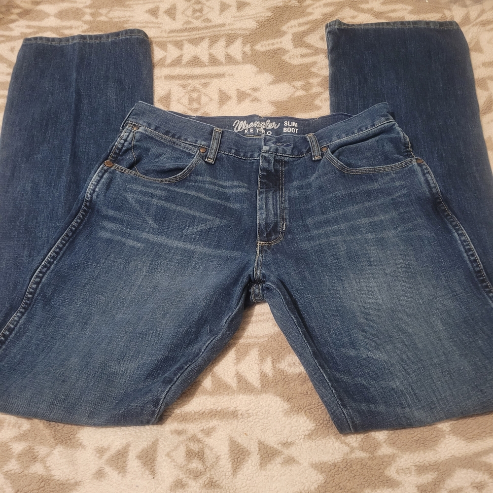 Wrangler Retro Men's Blue Jeans W 33 X L36